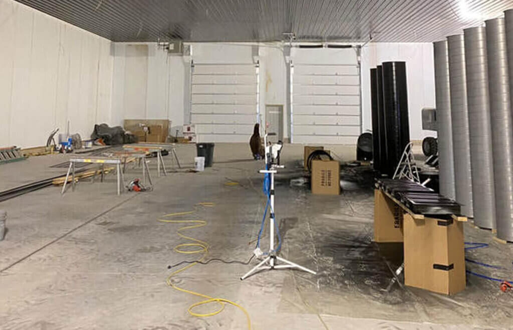 Ceiling photo at winery