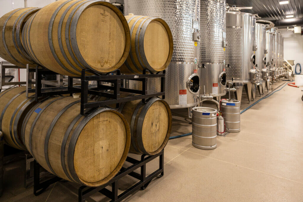 Oak Wine Barrels used for aging wines