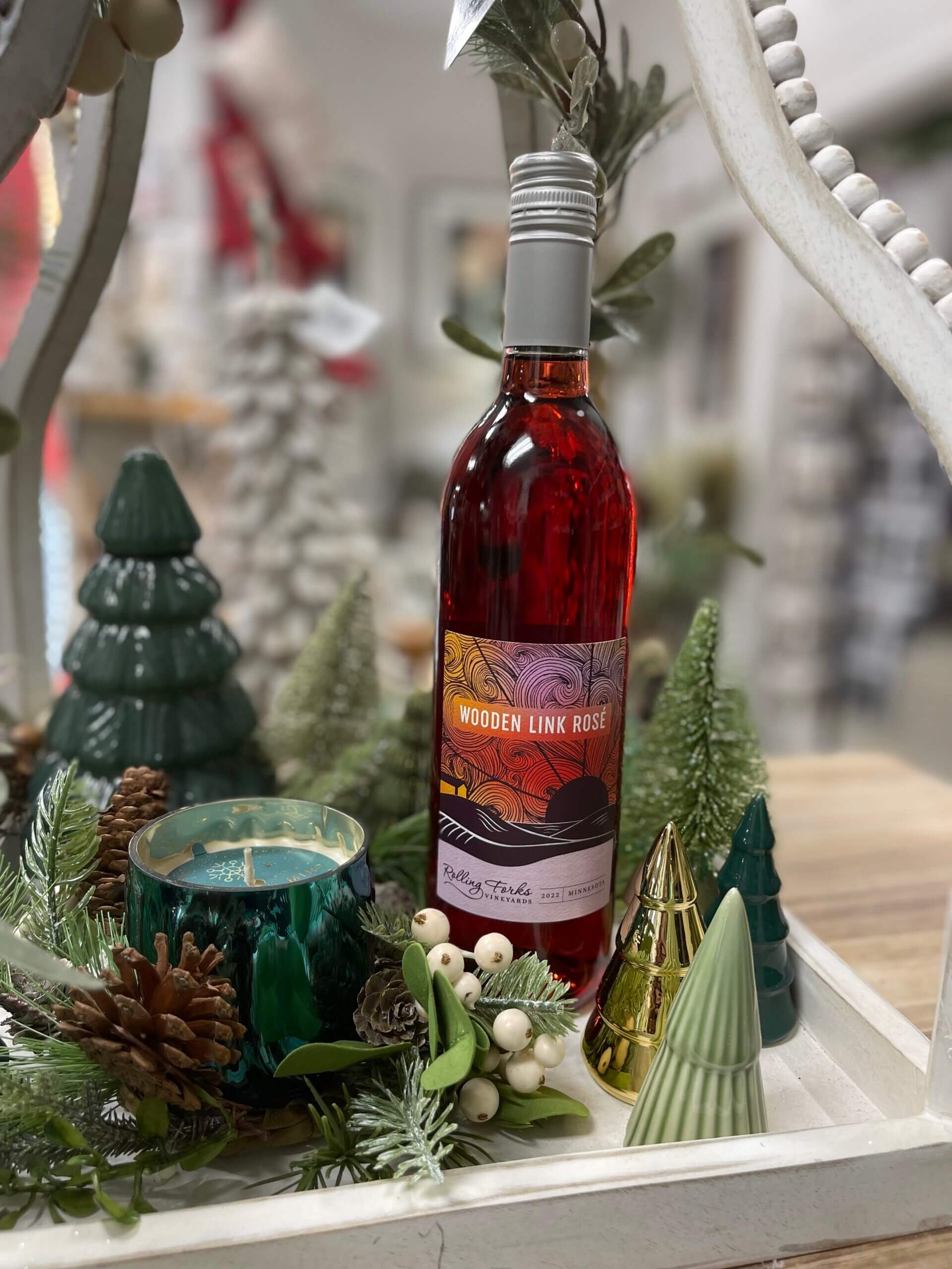 Wooden Link Rosé, Rolling Forks Vineyards, Minnesota Wine, Cold Climate Wine, Wine Club