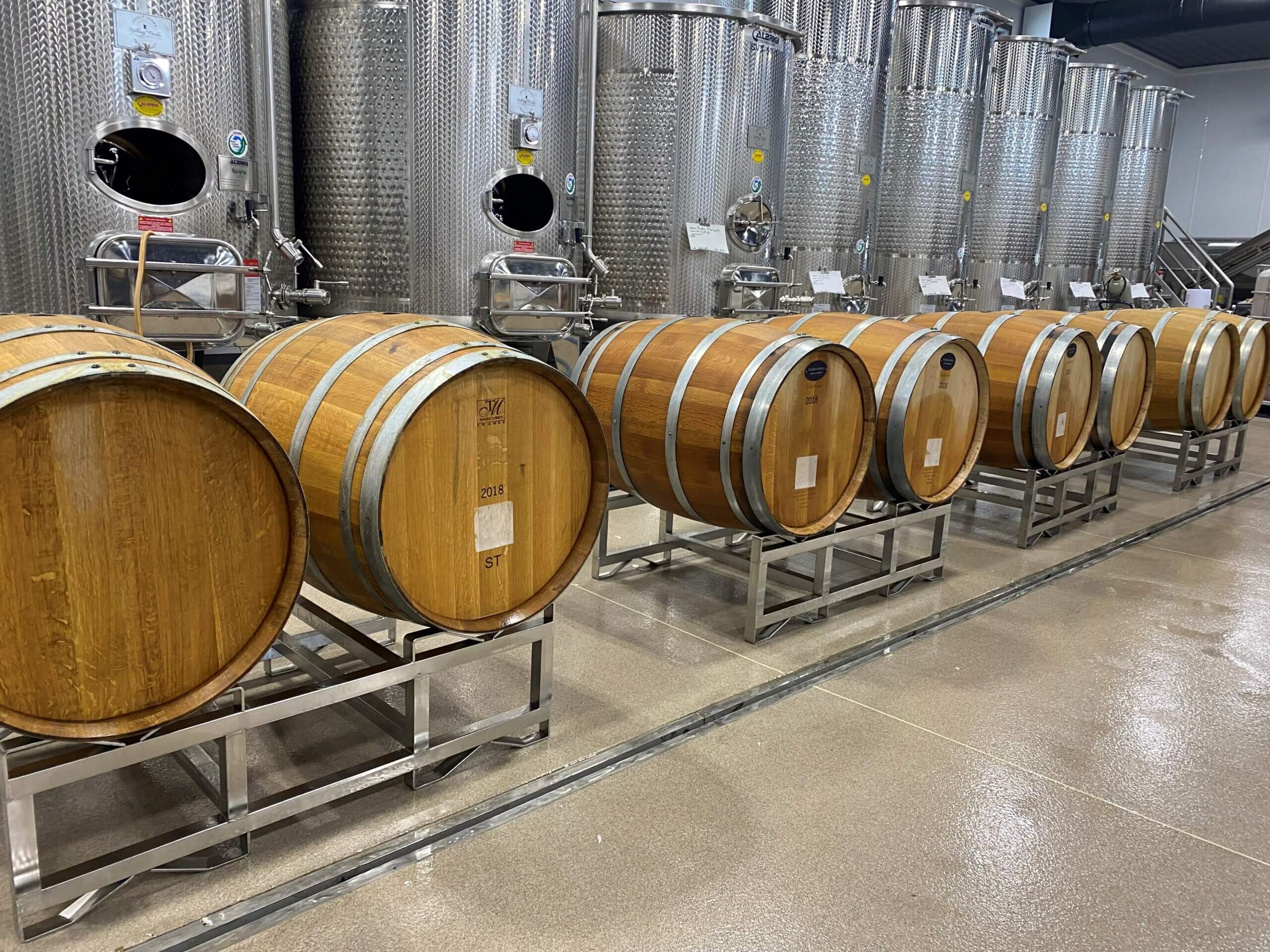 wine barrels