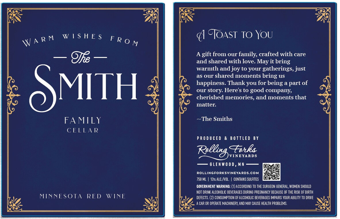 Custom Label Wine Label Sample 03