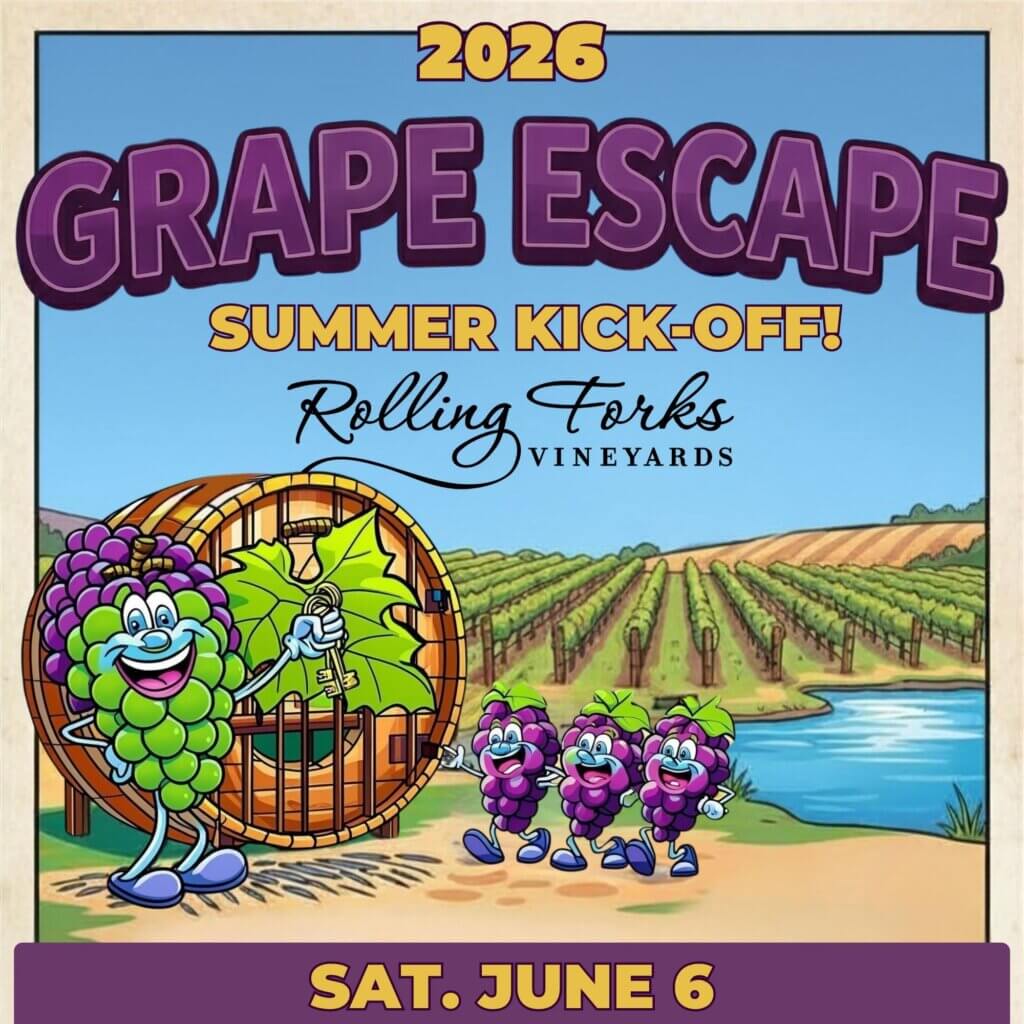 Grape Escape Summer Kick Off Party at Rolling Forks Vineyards, Glenwood Minnesota