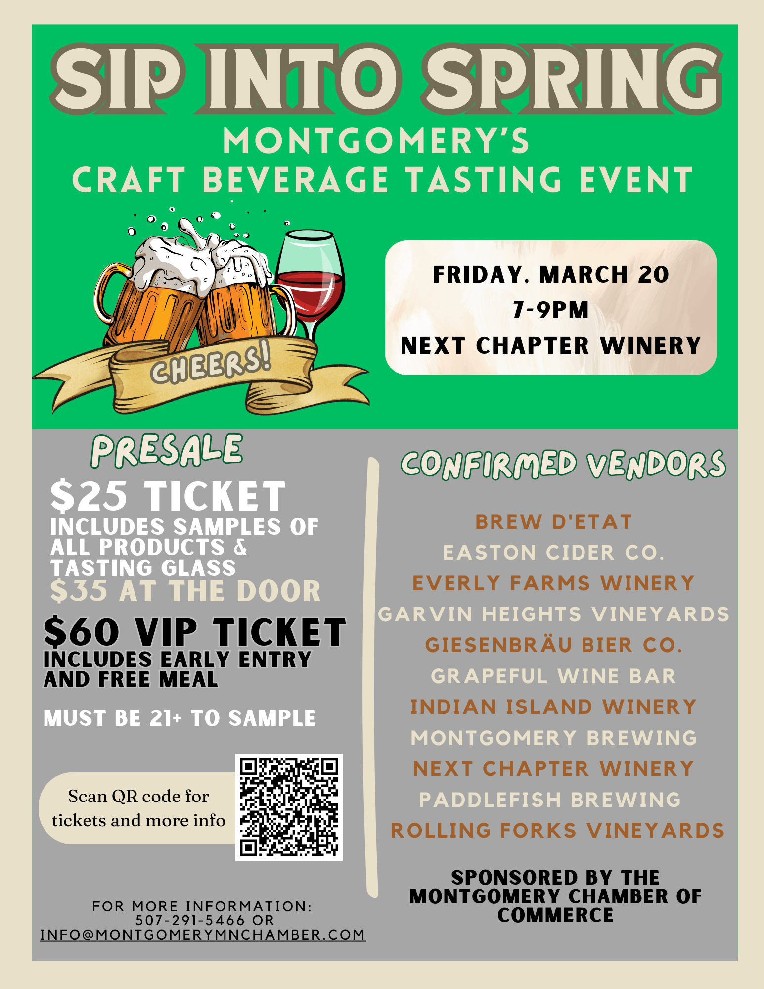 Montgomery Sip Into Spring Tasting Event with Rolling Forks Vineyards