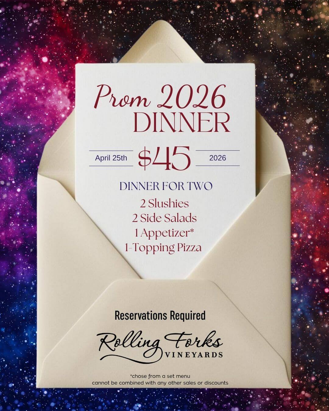 Prom 2029 Dinner Reservations in Glenwood, Minnesota