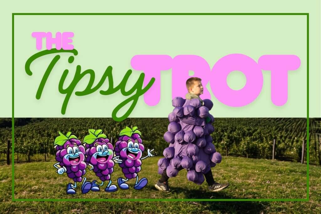 The Tipsy Trot - a free costume fun run at Rolling Forks Vineyards, Glenwood Minnesota
