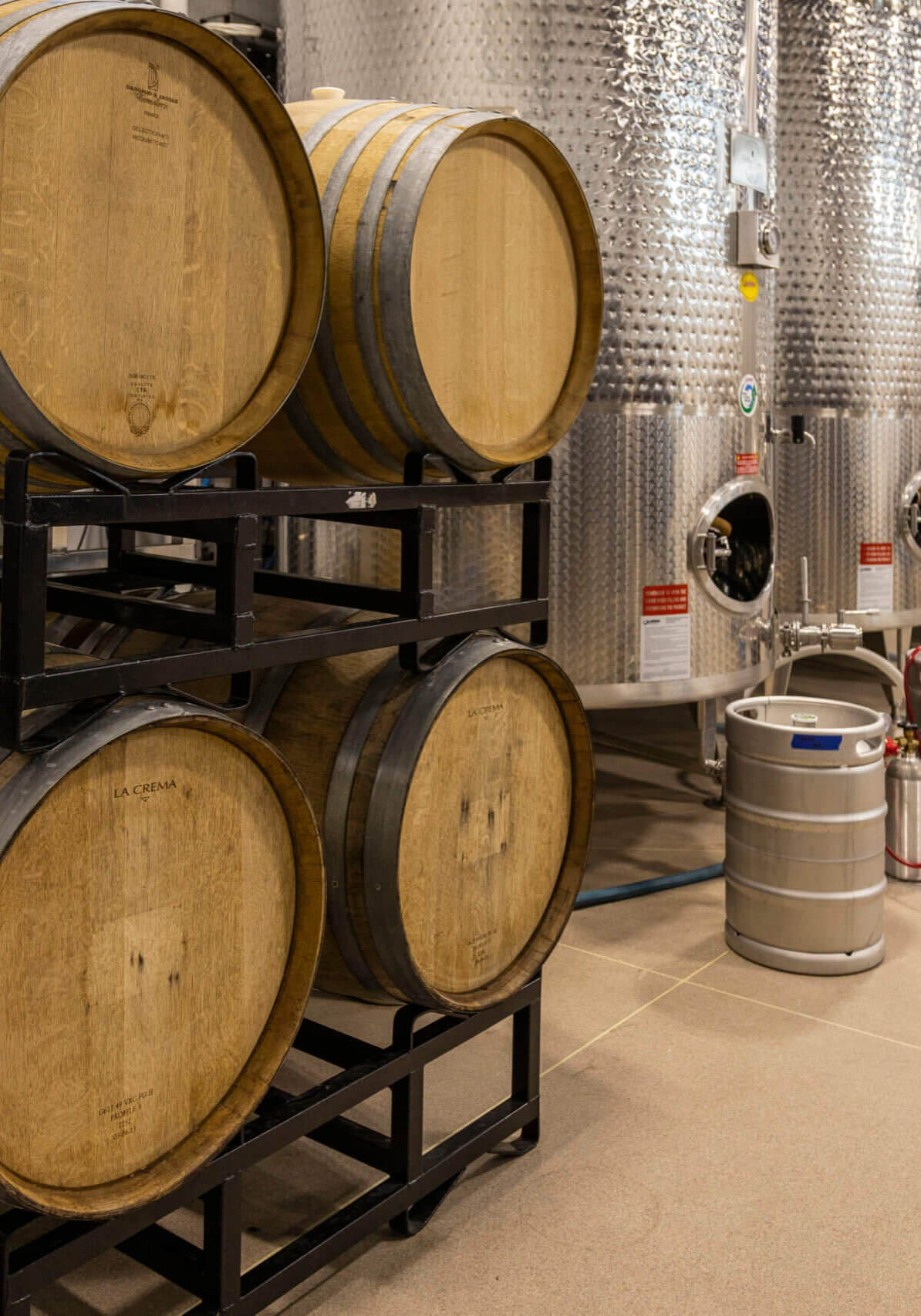 Oak Wine Barrels used for aging wines