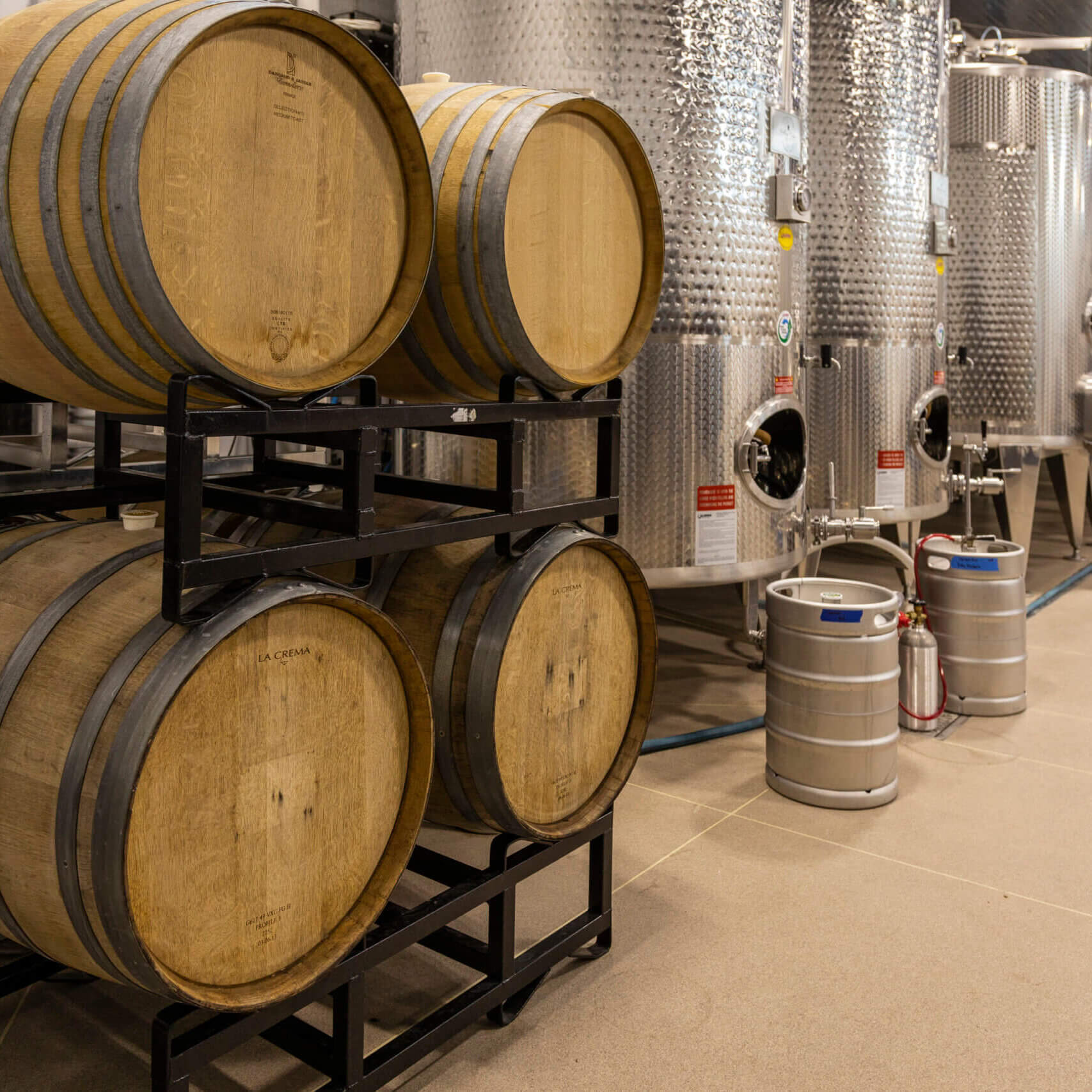 Oak Wine Barrels used for aging wines
