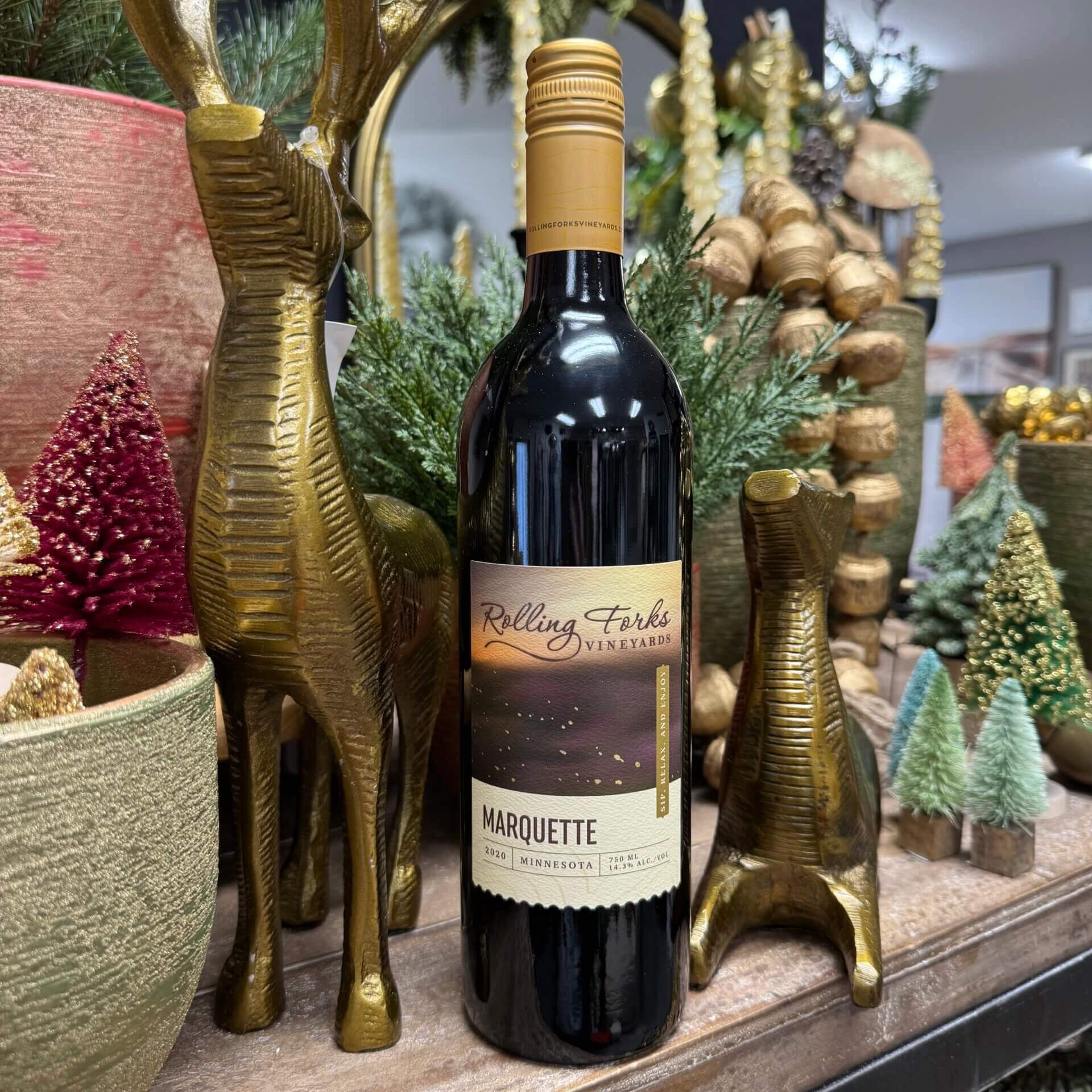 Marquette Red Wine by Rolling Forks Vineyards, Glenwood, Minnesota