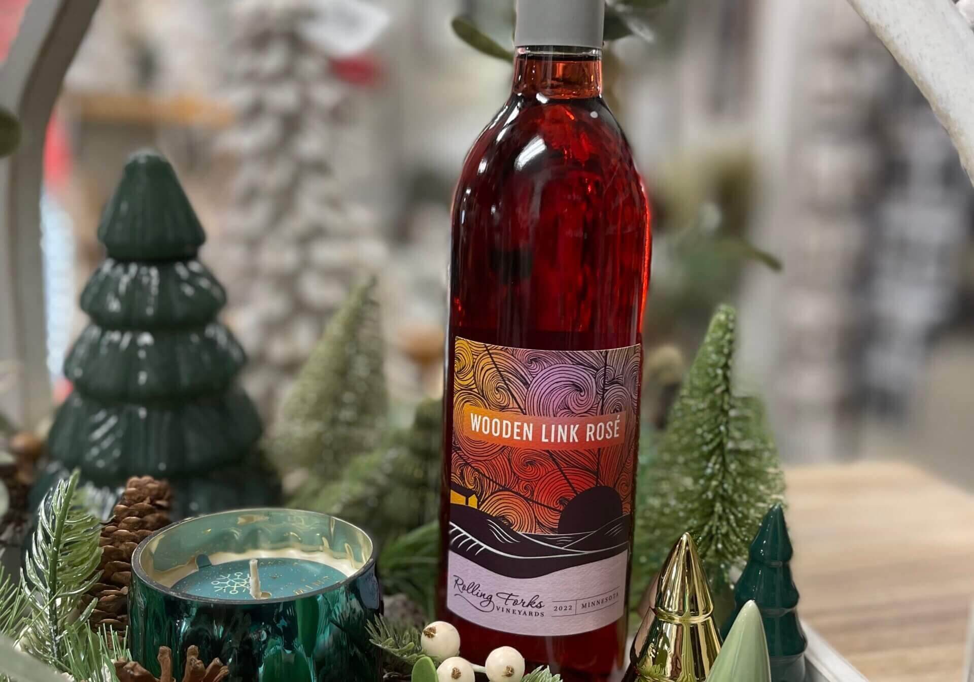 Wooden Link Rosé, Rolling Forks Vineyards, Minnesota Wine, Cold Climate Wine, Wine Club