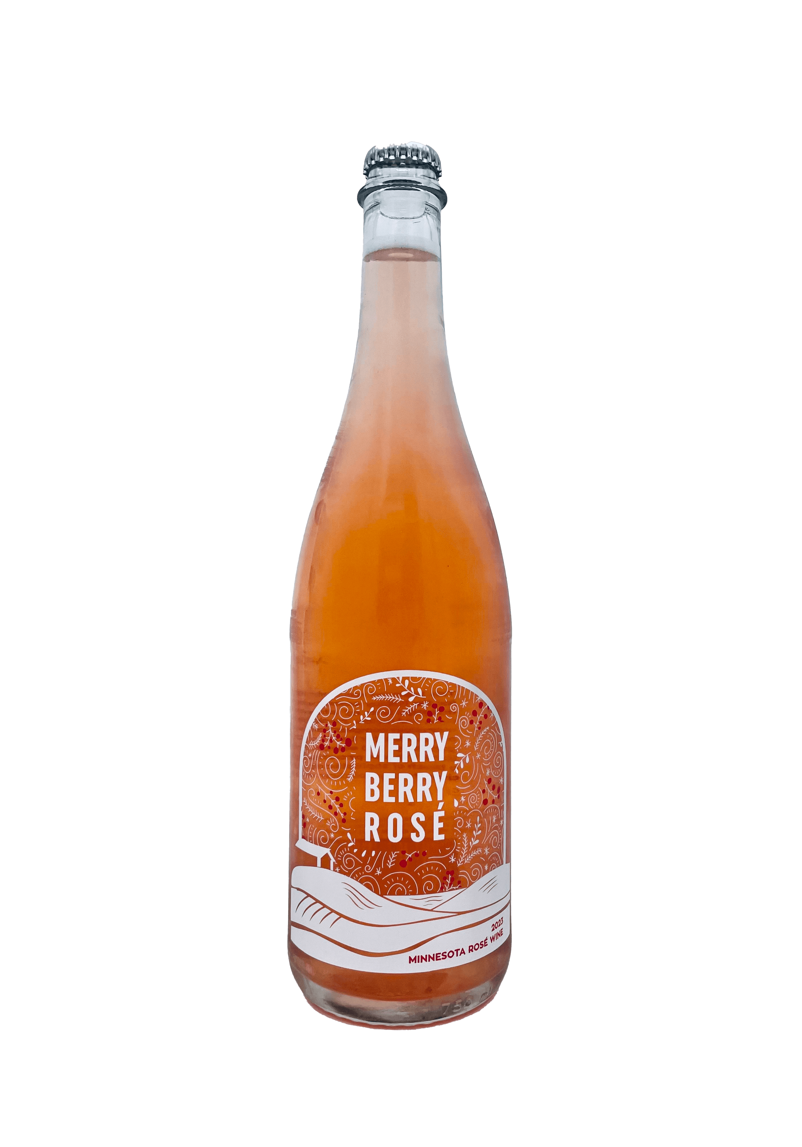 bottle of Merry Berry Rose by Rolling Forks Vineyards