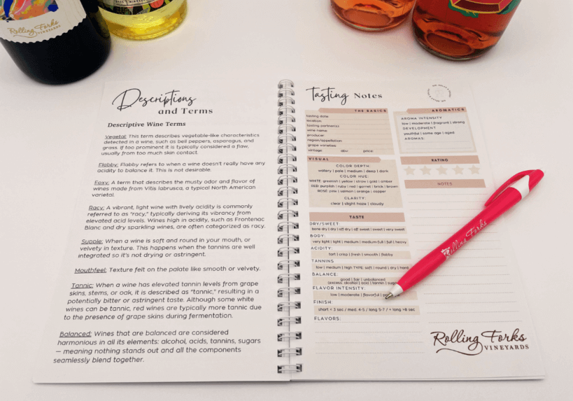 Wine Tasting and Discovery Guide Book