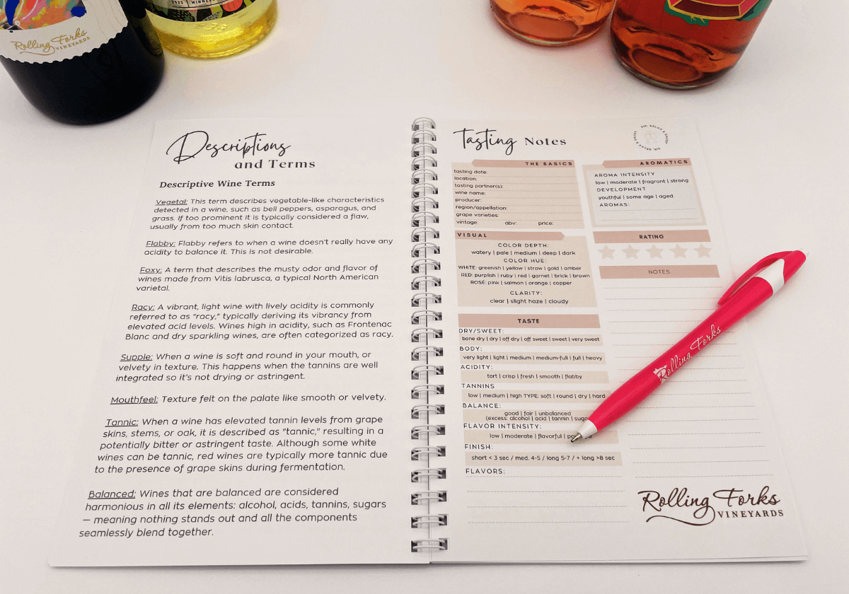 Wine Tasting and Discovery Guide Book
