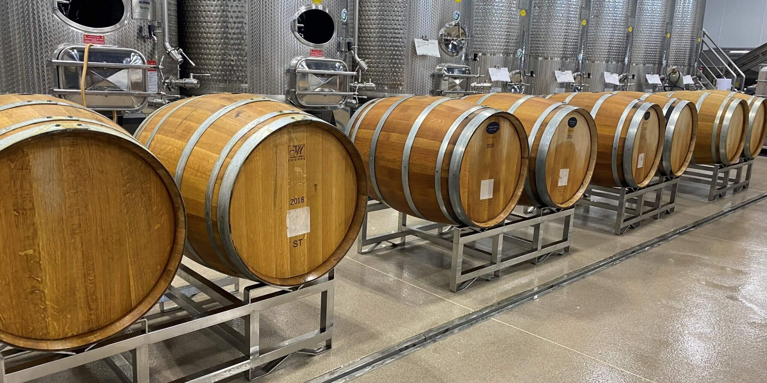 wine barrels
